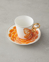 Butterfly Rose New Bone China 12 Parça 6 Kişilik Kahve Fincan Takımı 90 ml Renkli