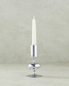 Candlestick Cam Tekli Şamdan Silver