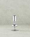 Candlestick Cam Tekli Şamdan Silver