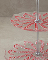 Candy Cane Cam Katlı Servis Kırmızı