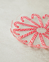 Candy Cane Cam Pasta Tabağı 17 cm Kırmızı