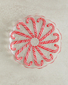 Candy Cane Cam Pasta Tabağı 17 cm Kırmızı