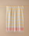 Candy Rejenere Çizgili Peştamal 90x150 cm Sarı-Mercan