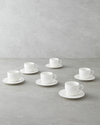Carmen New Bone China 12 Parça 6 Kişilik Kahve Fincan Takımı 100 ml Beyaz