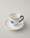 Carnaval Birds New Bone China Kahve Fincan Takımı Mavi