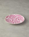 Carnival Floral Bone Porselen Pasta Tabağı 20 cm Fuşya-Beyaz