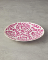 Carnival Floral Bone Porselen Servis Tabağı 25 cm Fuşya-Beyaz