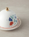 Carnival Time New Bone China Tereyağlık Beyaz - Mavi