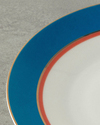 Carny Bone Porselen Servis Tabağı 25 cm Mavi