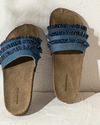 Casual Denim Kadın Sokak Terliği Lacivert