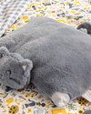 Cat Polyester Dekoratif Kırlent 41x40 cm Gri