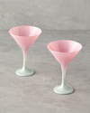 Cecilia Cam 2 Parça 2 Kişilik Cup 175 ml Pembe - Yeşil
