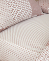 Chain Patch Kolay Ütülenir Çift Kişilik Nevresim Takımı 200x220 cm Mürdüm