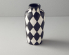 Checker Dolomite Vazo Siyah