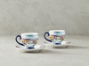 Cheerful Place New Bone China 4 Parça 2 Kişilik Kahve Fincan Takımı Renkli