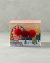 Cheerful Sunset New Bone China 4 Parça 2 Kişilik Kahve Fincan Takımı Renkli