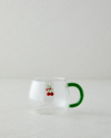 Cherry Borosilikat Cam Kupa 400 ml Kırmızı - Yeşil