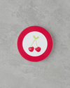 Cherry Seramik Bardak Altlığı 11 cm Pembe