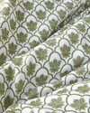 Chic Bloom Kolay Ütülenir Çift Kişilik Nevresim Takımı 200x220 cm Yeşil