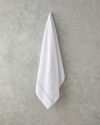 Chic Stripe Pamuklu Nakışlı Banyo Havlusu 90x150 cm Beyaz