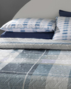 Chill Plaid Çift Kişilik Çok Amaçlı Örtü Mavi