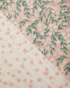 Chirping Bloom Kolay Ütülenir Tek Kişilik Nevresim Seti 160x220 cm Pembe - Yeşil