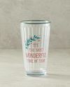 Christmas Fir Cam Meşrubat Bardağı 420 Ml Yeşil
