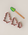 Christmas New Silikon 4 Parça Servis Gereci 22,7x13 cm Kırmızı - Yeşil