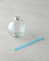Christmas Star Cam Pipetli Bardak 400 ml Mavi