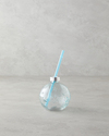 Christmas Star Cam Pipetli Bardak 400 ml Mavi