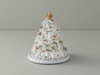 Christmas Tree Polyresin Müzik Kutusu Beyaz-Gold