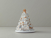 Christmas Tree Polyresin Müzik Kutusu Beyaz-Gold