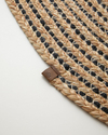 Circle Art Dekoratif Jüt Kilim 120 cm Natural-Siyah