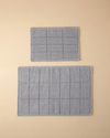 Classy Diamond Pamuk Polyester Banyo Paspası Seti Gri