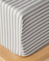 Classy Stripe Twill Çift Kişilik Lastikli Çarşaf Antrasit