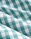 Clouded Grid İpliği Boyalı Çift Kişilik Nevresim Takımı 200x220 cm Koyu Yeşil