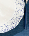 Clover Dots Porselen Servis Tabağı 27 cm Beyaz - Mavi