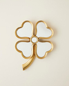Clover Polyresin Duvar Aksesuarı 19x26 Gold