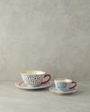 Coachella Blend Stoneware 4 Parça 2 Kişilik Çay Fincanı Takımı Mavi-Terracotta