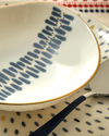 Coastal Stripe Porselen Kase 15 cm Mavi-Beyaz