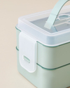 Collotte Plastik 4 Parça Lunch Box Saklama Kabı 10,5x17 cm Yeşil