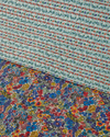 Colorful Stripeway Tek Kişilik Çok Amaçlı Örtü 160x220 cm Kırmızı