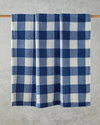 Comfort Plaid Baskılı Sherpa Battaniye Mavi