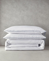Comfy Plain Çift Kişilik Nevresim Takımı Beyaz - Lacivert
