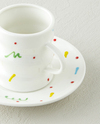 Confella New Bone China 4 Parça 2 Kişilik Kahve Fincan Takımı 100 ml Renkli