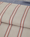 Cool Stripe İpliği Boyalı King Size Nevresim Takımı 240x220 cm Terracota - Bej