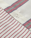 Cool Stripe İpliği Boyalı King Size Nevresim Takımı 240x220 cm Bordo-Yeşil