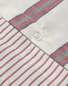 Cool Stripe İpliği Boyalı Tek Kişilik Nevresim Takımı 160x220 cm Bordo-Yeşil