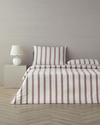 Cool Stripe İpliği Boyalı Tek Kişilik Nevresim Takımı 160x220 cm Bordo-Yeşil