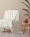 Corduroy Sherpa Kadife Tv Battaniye 120x160 cm Krem